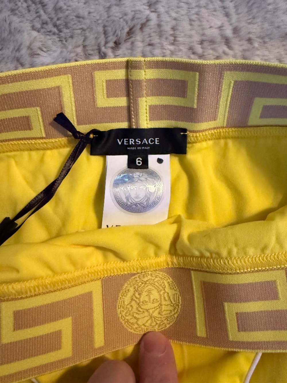 Size 6 Versace swim brief